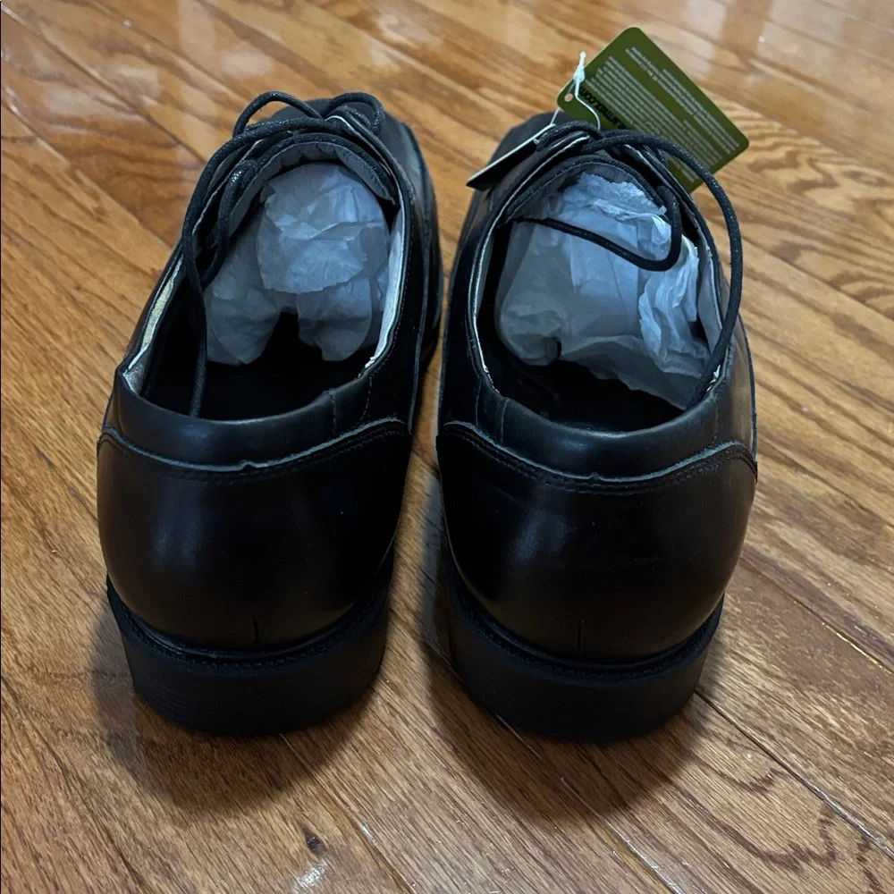 NWT SR Max black leather dress work shoe size 14 square toe